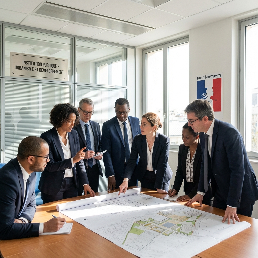 Réunion d'équipe en collectivité territoriale